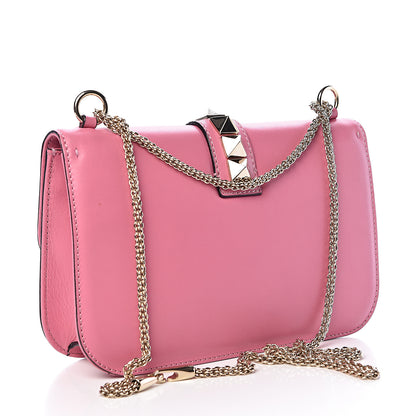 Valentino Garavani Vitello Medium Glam Lock Rockstud Flap Ninphea 3 of 9