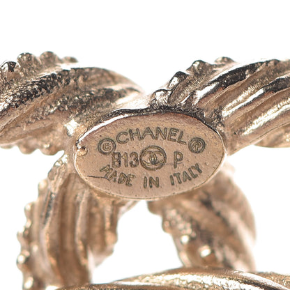 Chanel Crystal Twist CC Ring 5.75 Light Gold 5 of 5