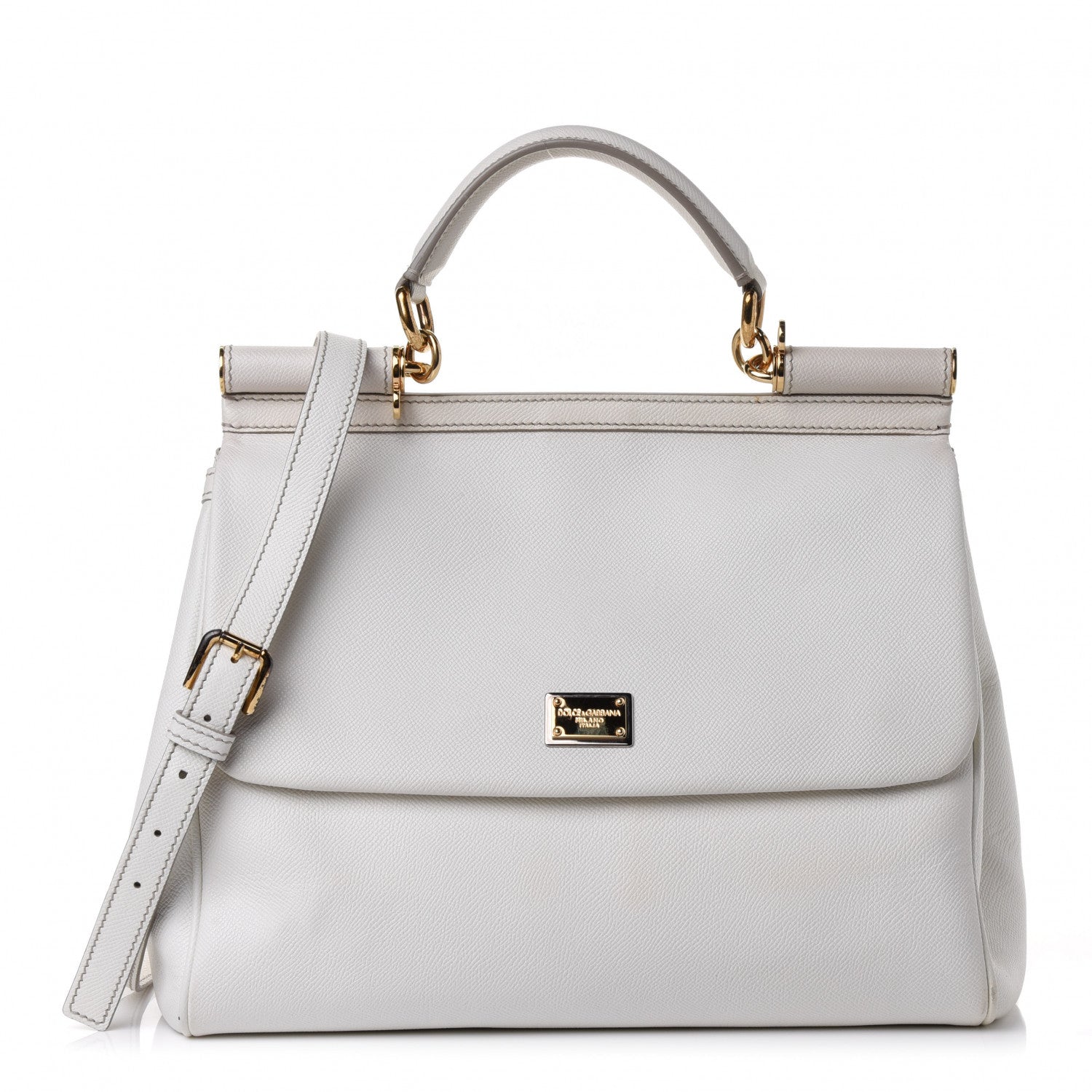 Dolce & Gabbana Dauphine Large Miss Sicily Satchel White 1 of 4
