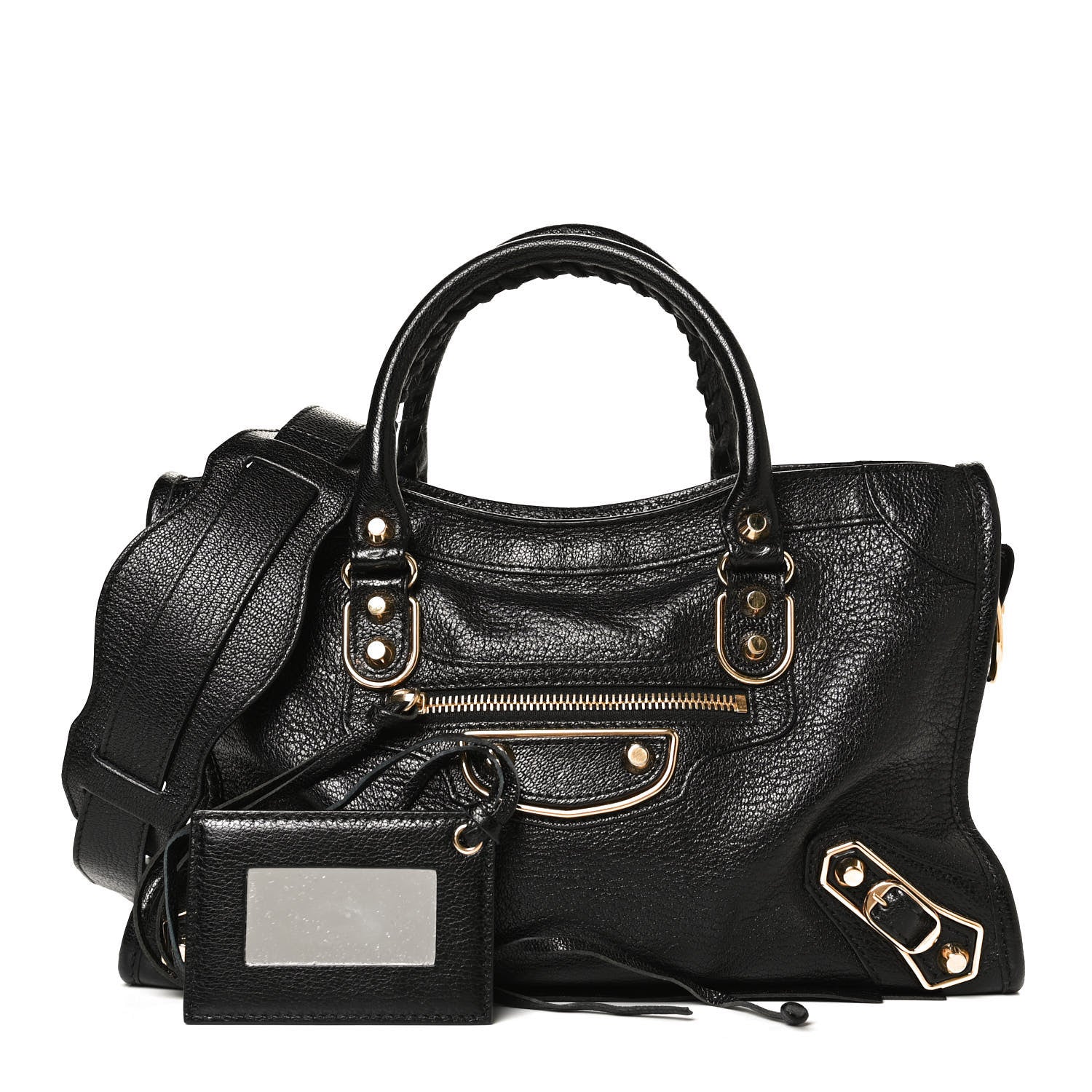 Balenciaga Chevre Gold Metallic Edge Hardware S City Black 1 of 12