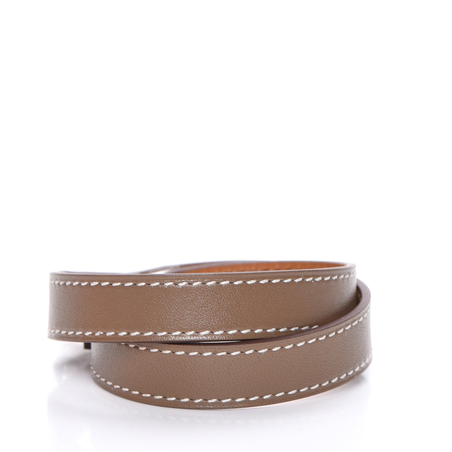 Tadelakt Kelly Double Tour Bracelet S Etoupe