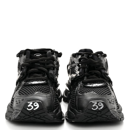 Balenciaga Mesh Rubber Monocolor Womens Runner Sneakers 39 Black 2 of 9