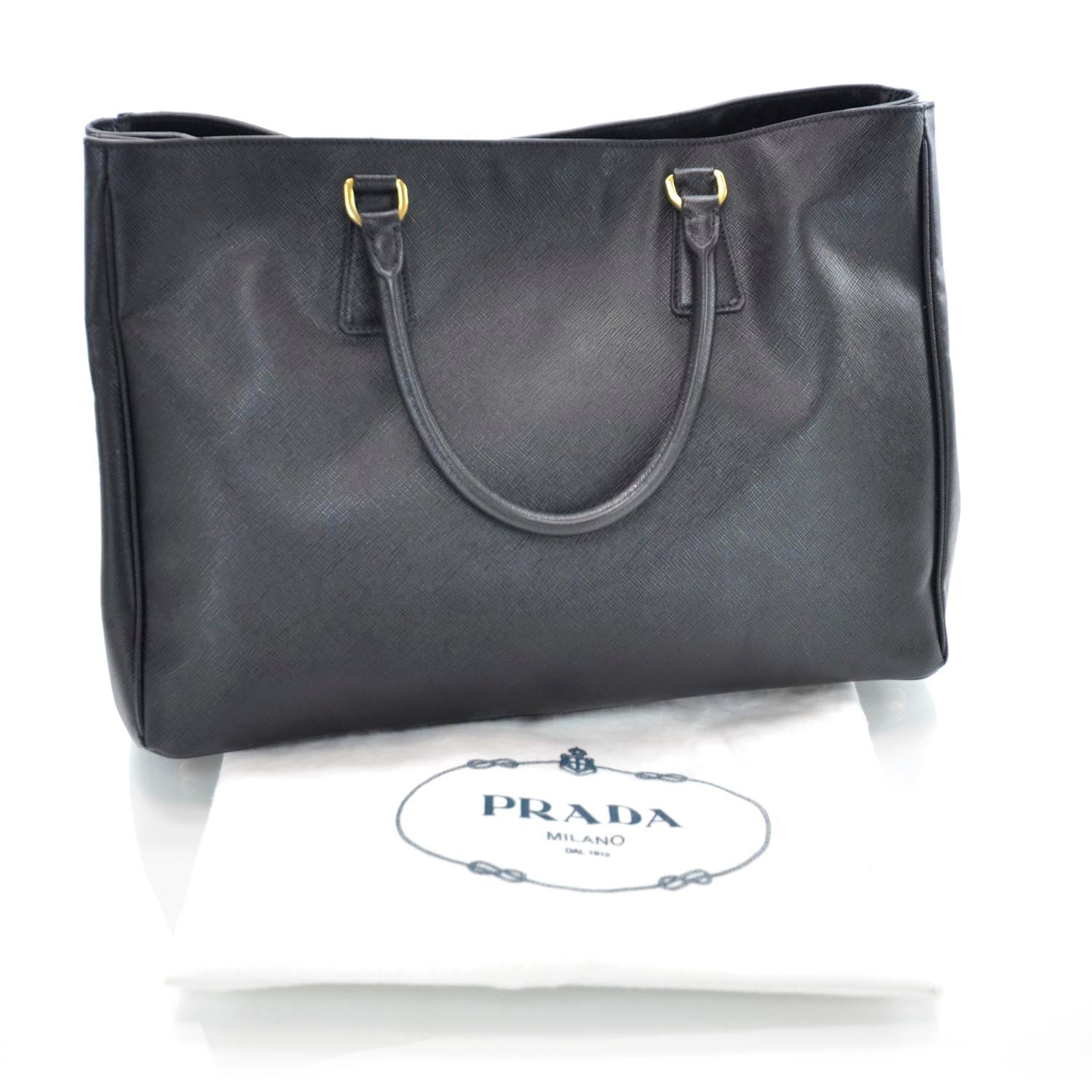 Prada Saffiano Lux Tote Nero Black 3 of 10