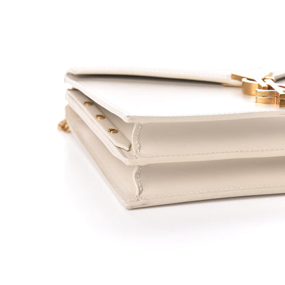Saint Laurent Calfskin Monogram Cassandra Clasp Bag Porcellana 6 of 14