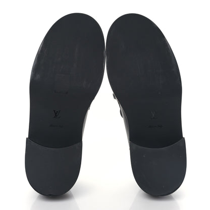 Louis Vuitton Calfskin Oversized Chain Academy Loafers 39 Black 5 of 7