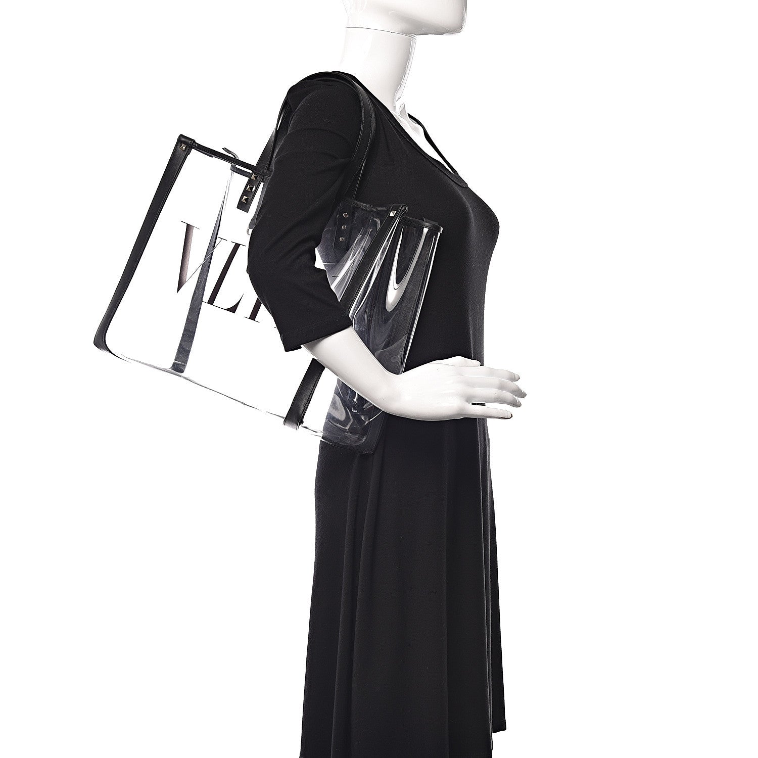 Valentino Garavani Plexy VLTN Small Shopping Bag Transparent 2 of 11