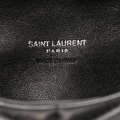 Saint Laurent Lambskin Monogram Loulou Puffer Pouch Clutch Black 7 of 9
