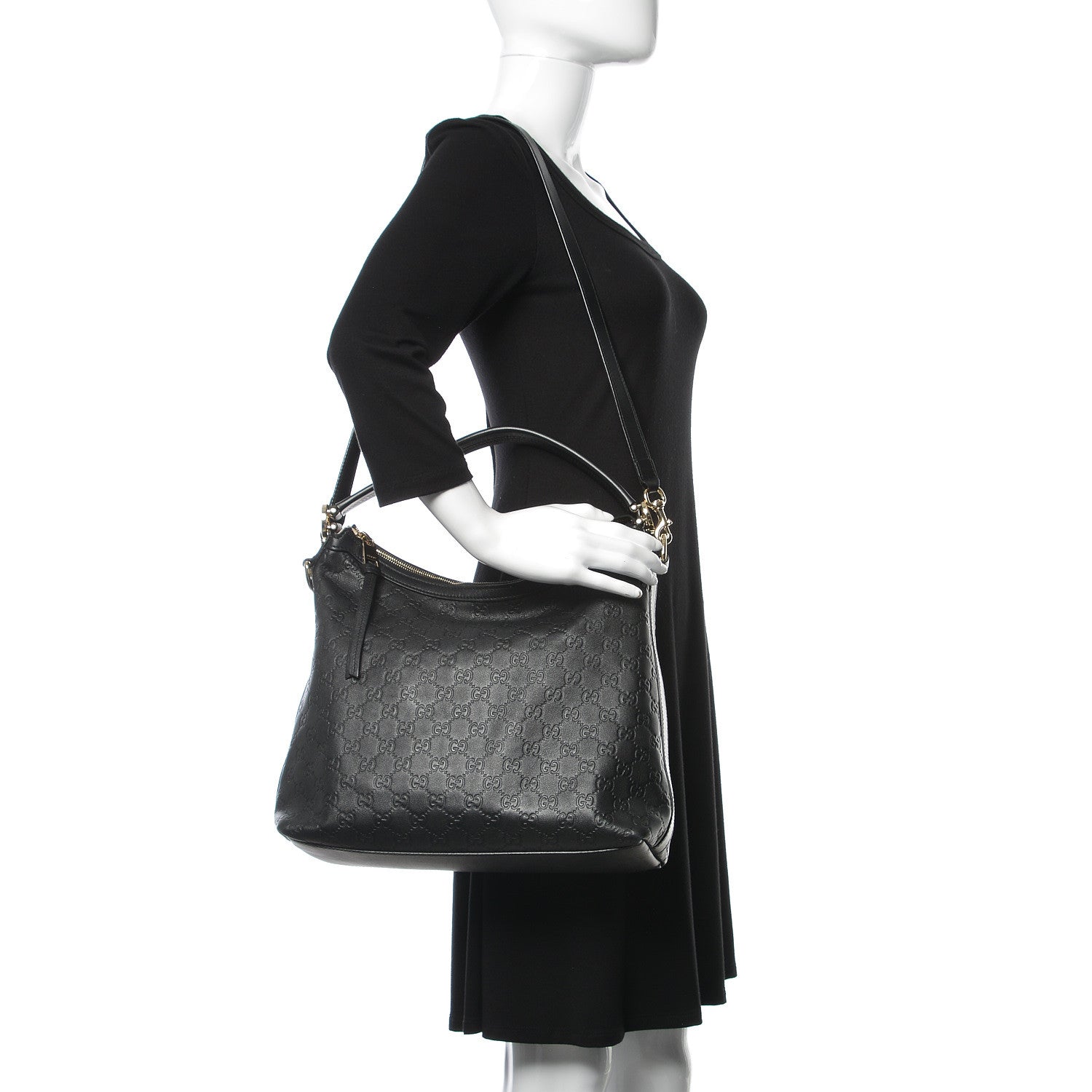 Gucci Guccissima Small Miss GG Hobo Black 2 of 9