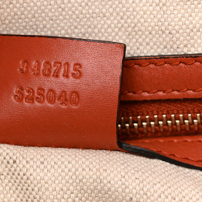 Gucci Denim Calfskin Tote Orange 7 of 17