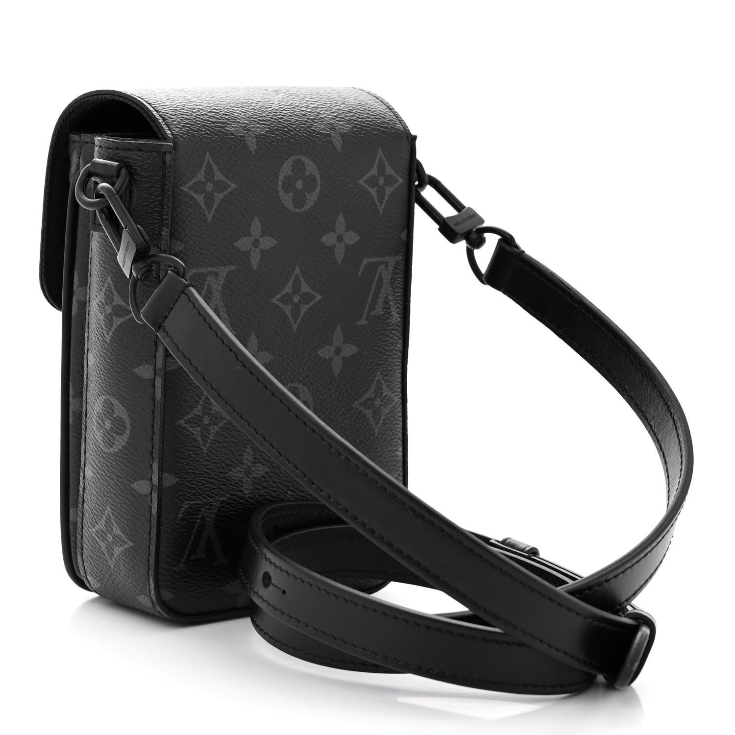 Louis Vuitton Monogram Eclipse S Lock Wearable Wallet Black 3 of 10