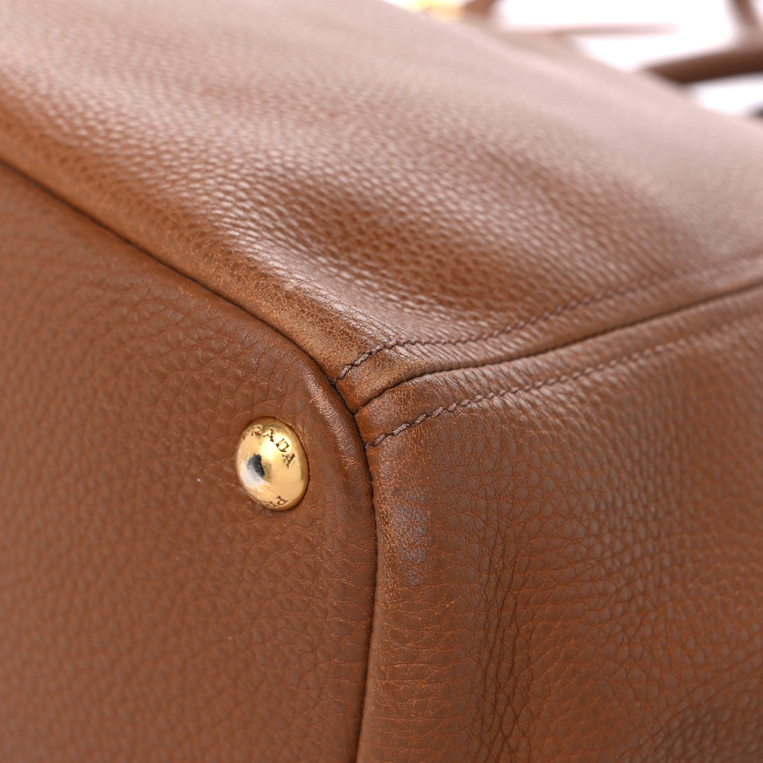 Prada Vitello Daino Tote Palissandro 8 of 15
