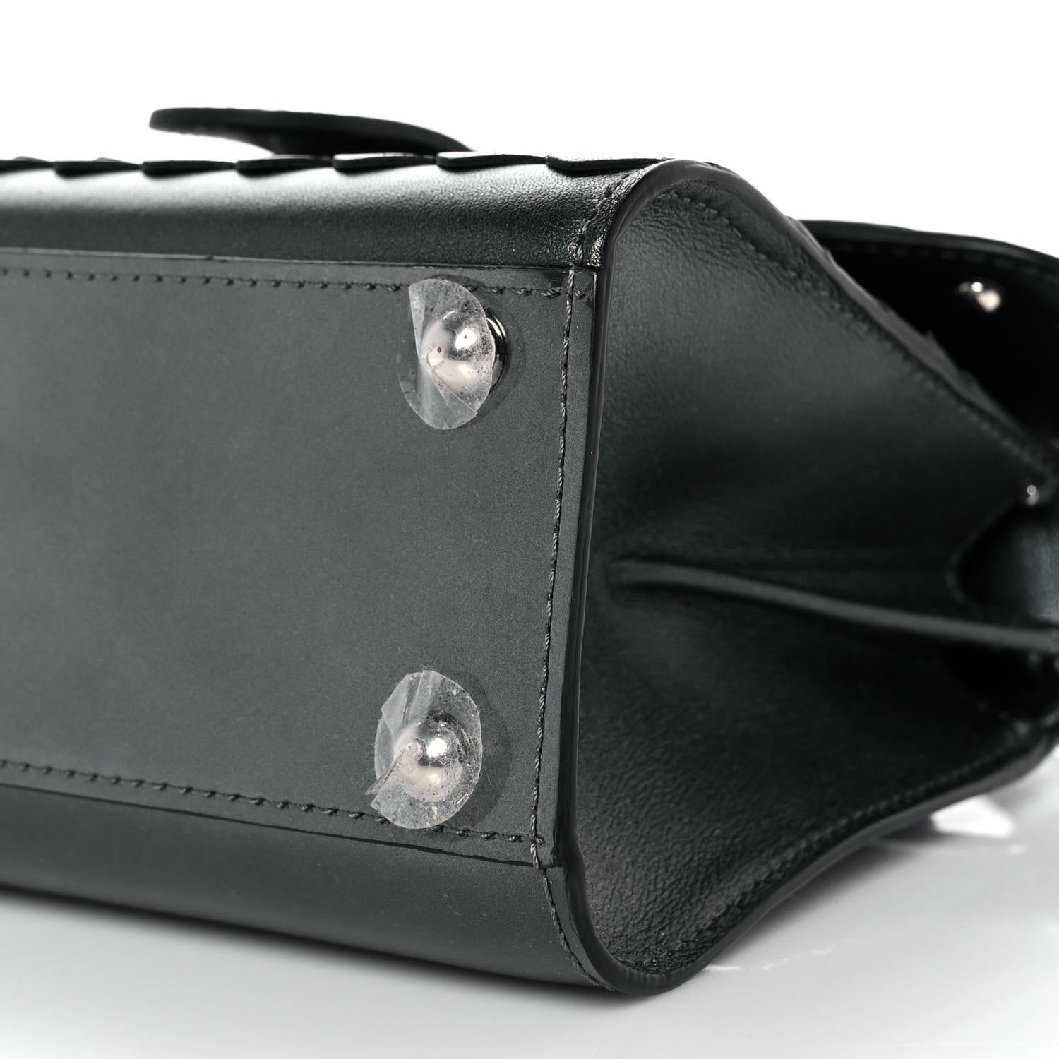 Delvaux Calfskin Iron Shield Mini Brillant Satchel Black 7 of 7