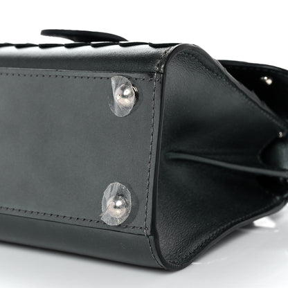 Delvaux Calfskin Iron Shield Mini Brillant Satchel Black 7 of 7