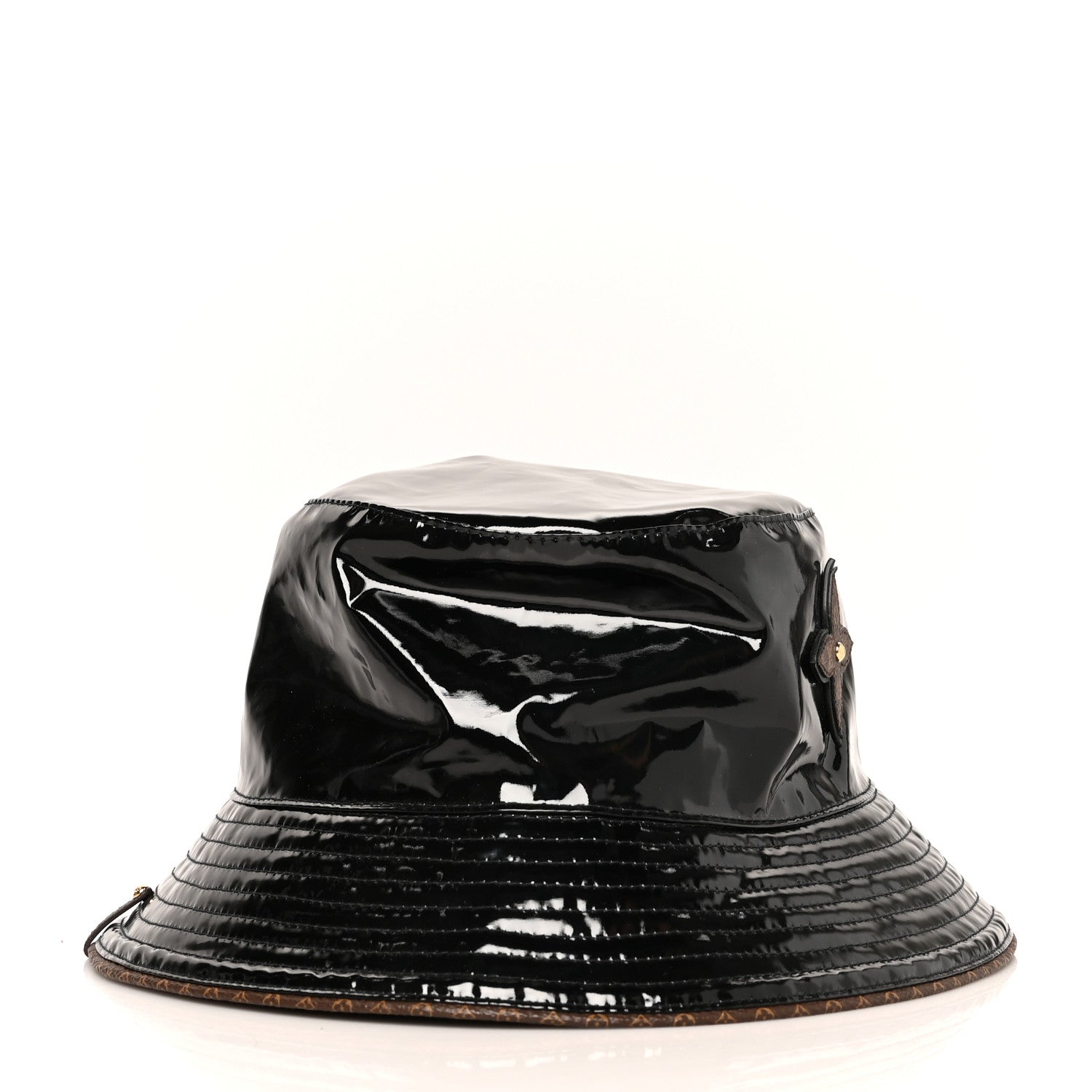 Louis Vuitton Patent Monogram Bob Bucket Hat S Black 3 of 7