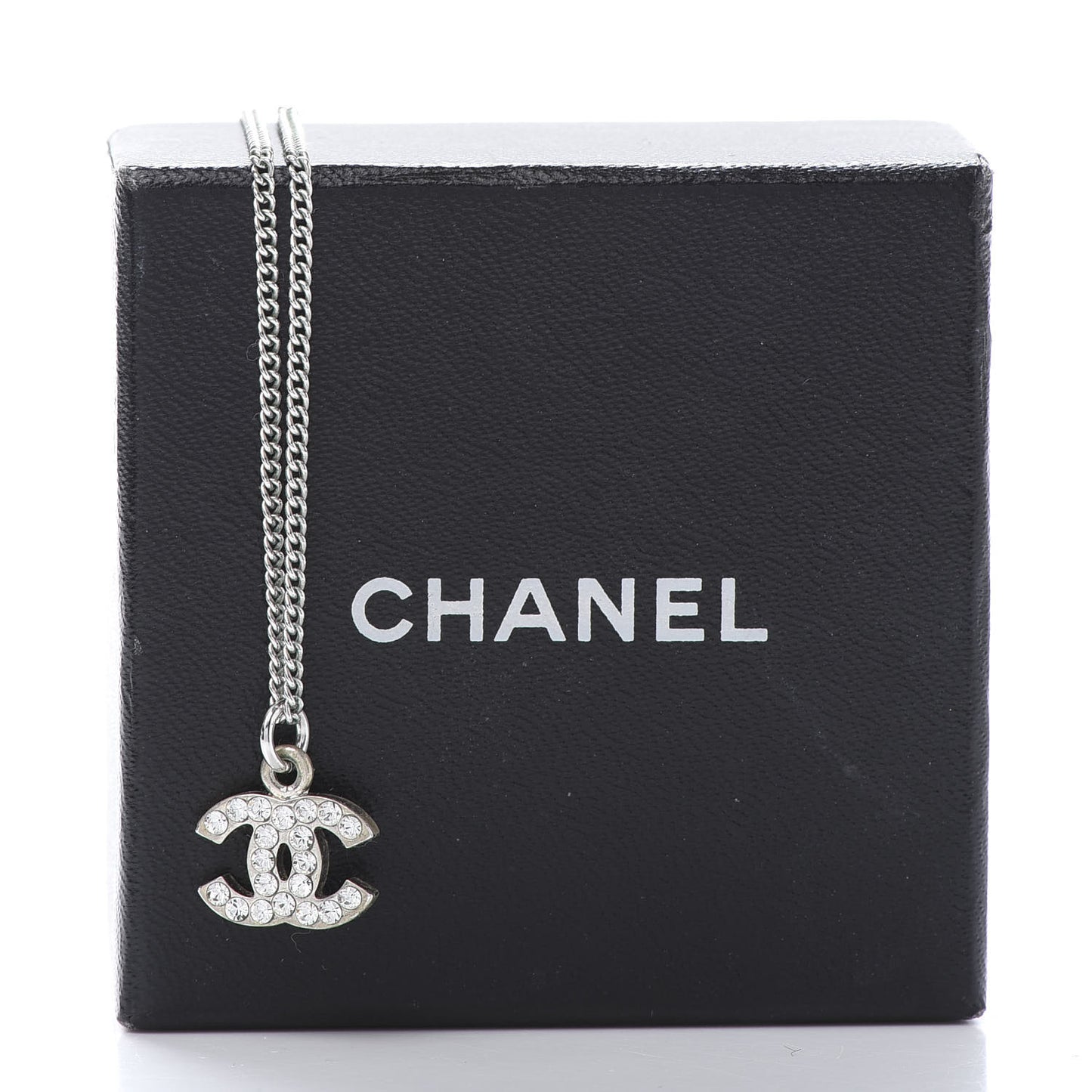 Crystal CC Necklace Silver