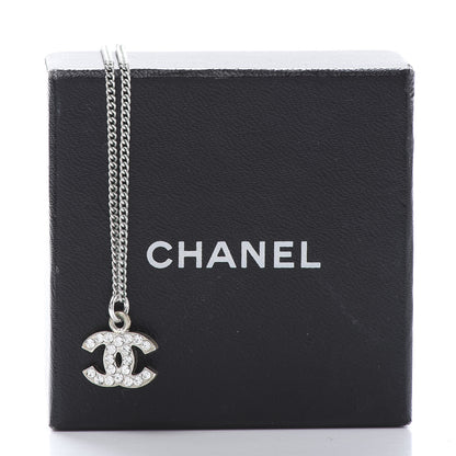 Chanel Crystal CC Necklace Silver 6 of 6