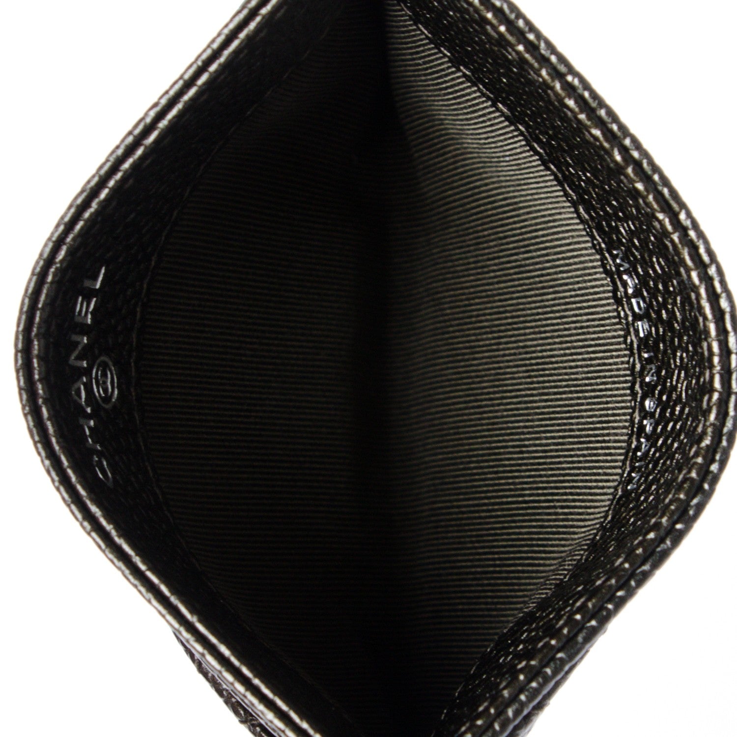 Chanel Caviar Quilted Card Holder Dark Charcoal 7 of 7