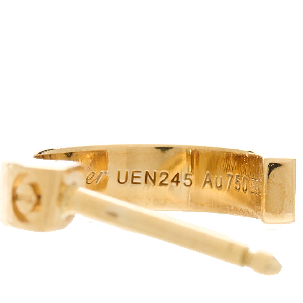 18K Yellow Gold Small LOVE Hoop Earrings