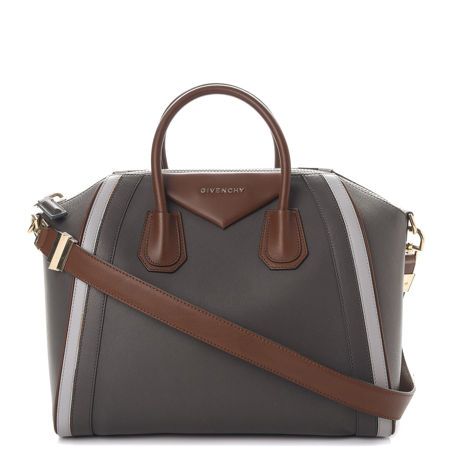 Givenchy Smooth Calfskin Medium Tri-Color Antigona Dark Grey 1 of 9