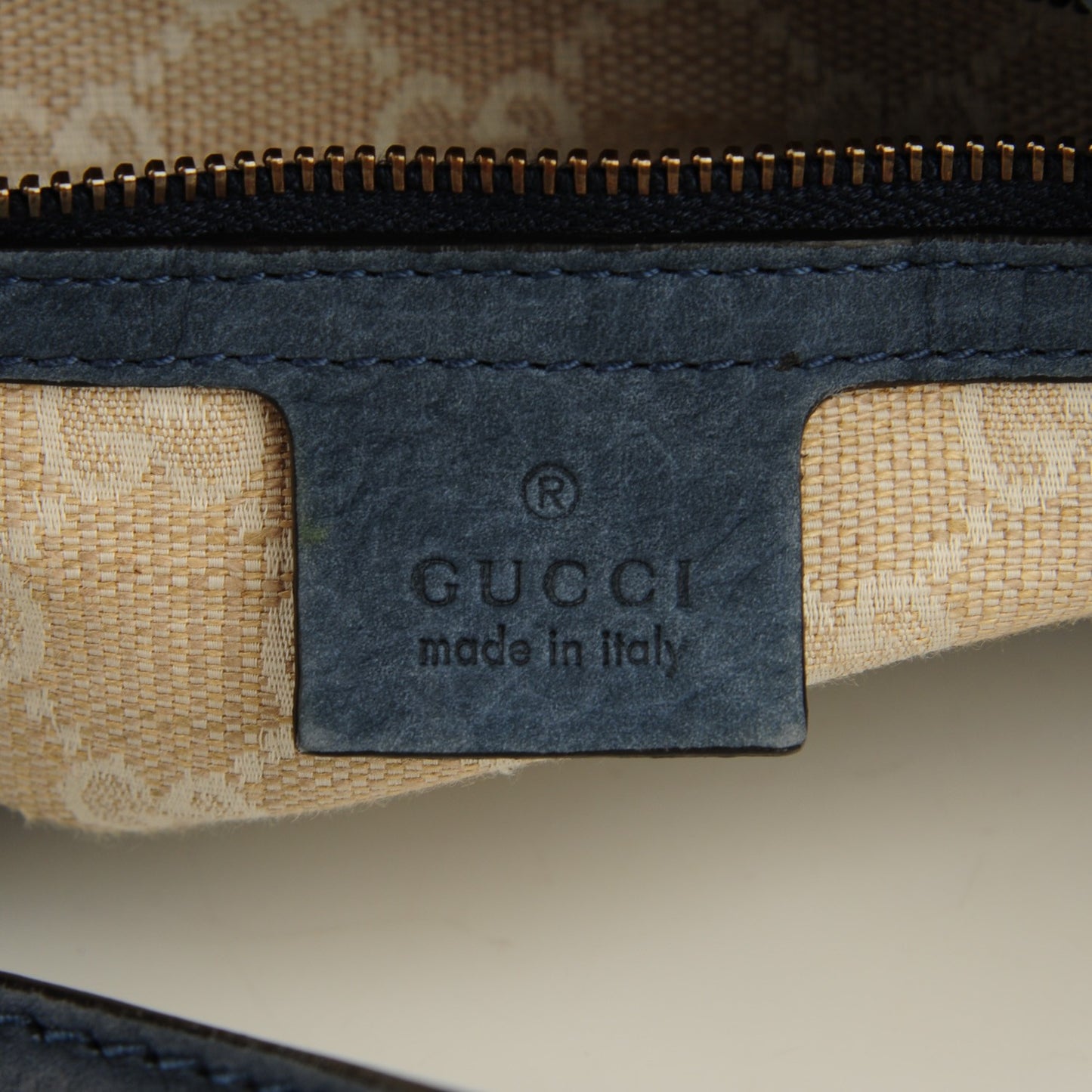 Nubuck Medium Soft Stirrup Shoulder Bag Navy