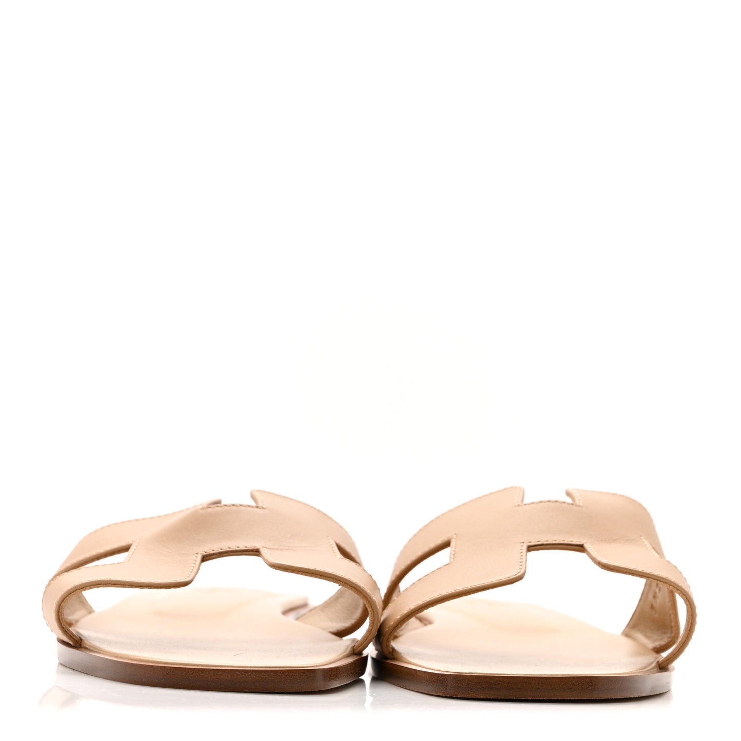 Calfskin Oran Sandals 40 Beige Albinos