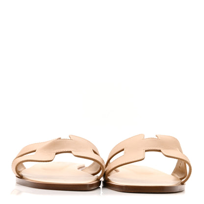 Hermes Calfskin Oran Sandals 40 Beige Albinos 3 of 10