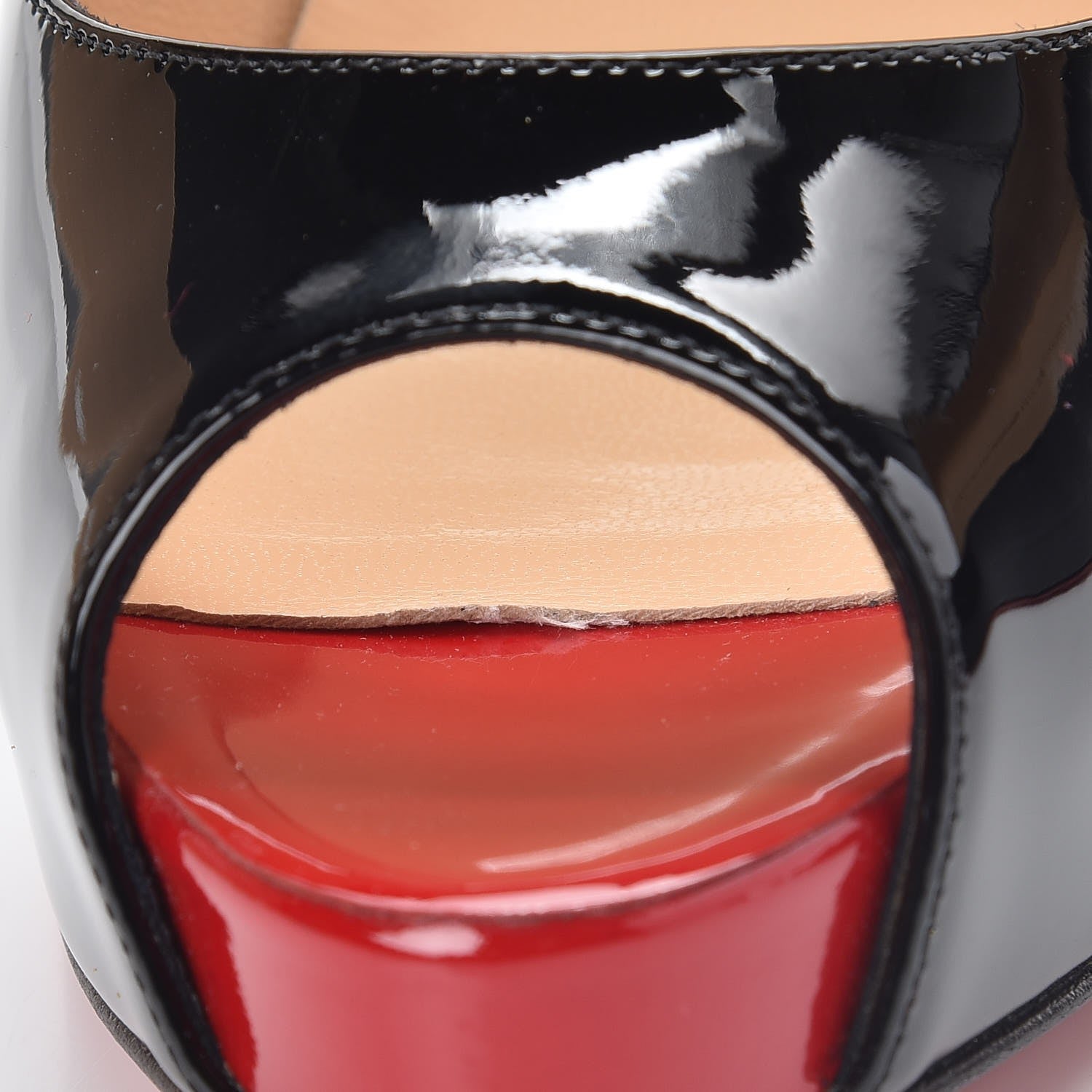 Christian Louboutin Patent New Very Prive 120 Pumps 37 Black Red 8 of 9