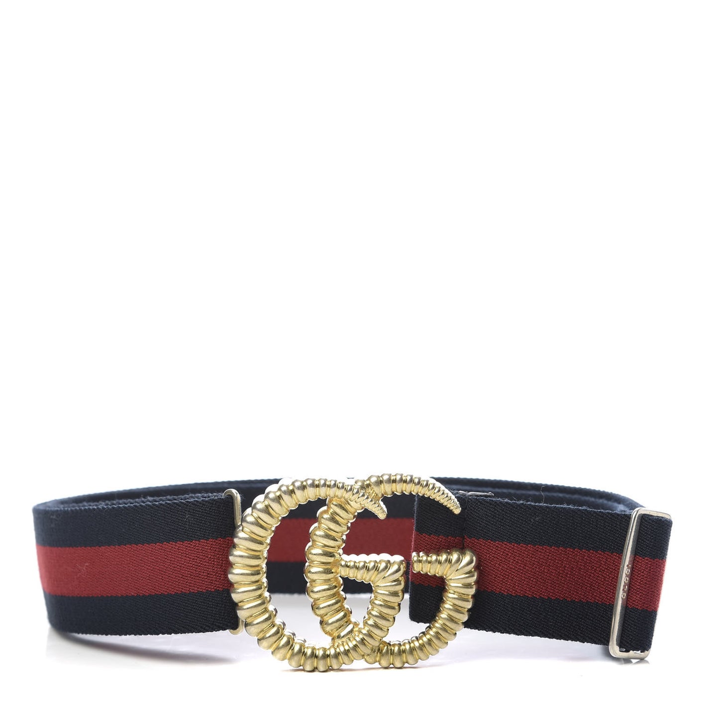 Canvas Torchon Double G Web Belt 85 34 Navy Red