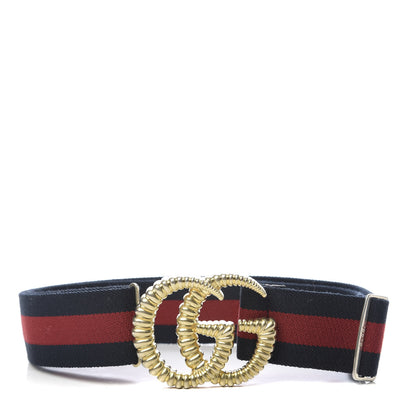 Gucci Canvas Torchon Double G Web Belt 85 34 Navy Red 1 of 4