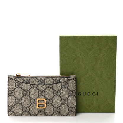 Gucci X BALENCIAGA GG Supreme Monogram Zip Card Case Beige Ebony 7 of 7