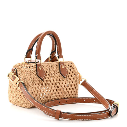 Louis Vuitton Raffia Nano Speedy Natural Tan 3 of 10