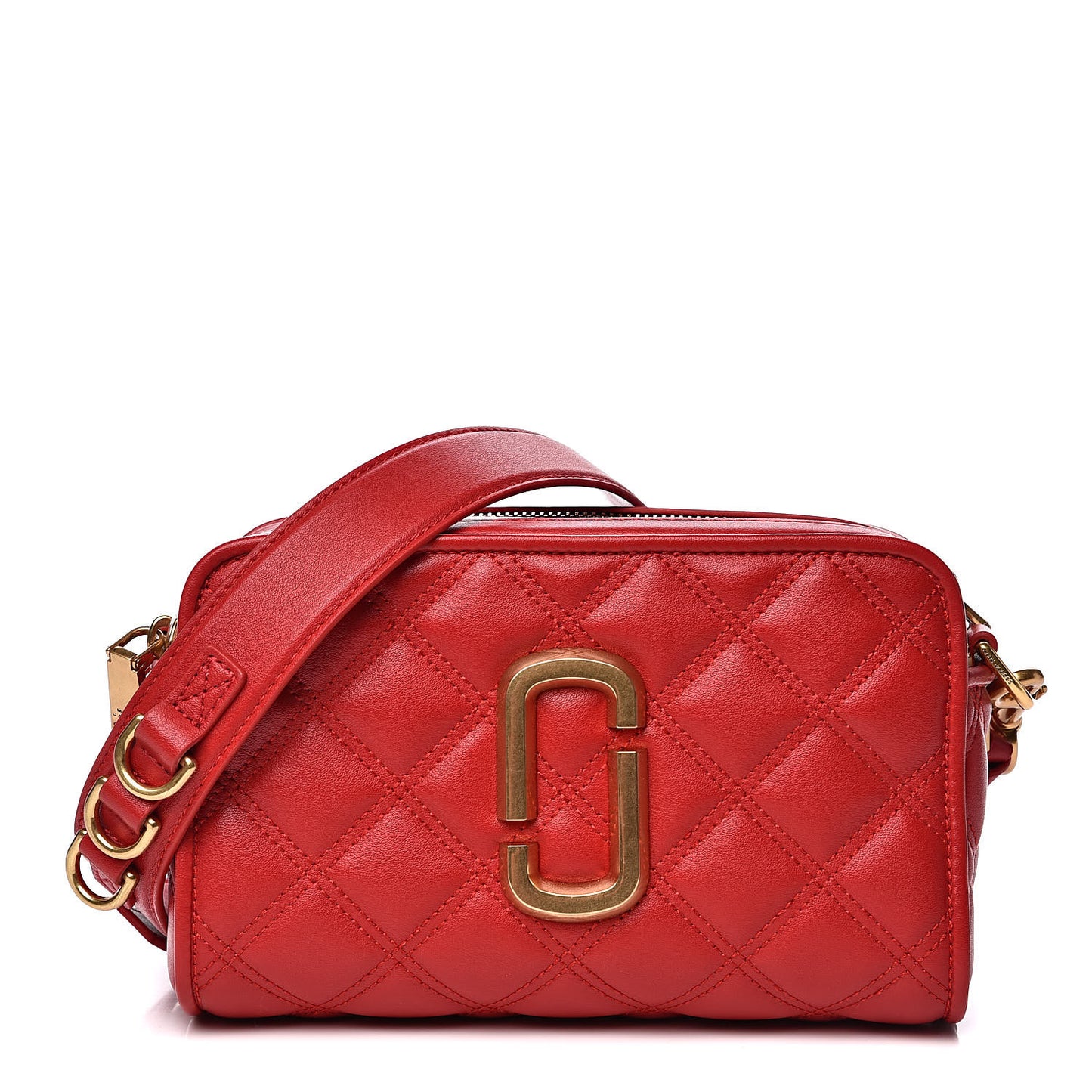 Calfskin Quilted The Softshot 21 Bag Red