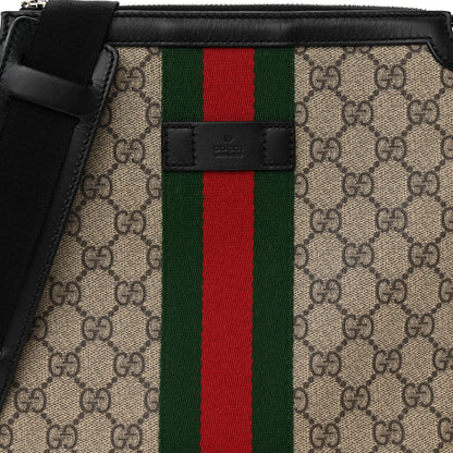 Gucci GG Supreme Monogram Web Messenger Bag Black 7 of 9