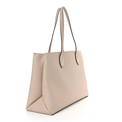 Louis Vuitton Grained Calfskin Lockme Shopper Greige 2 of 8
