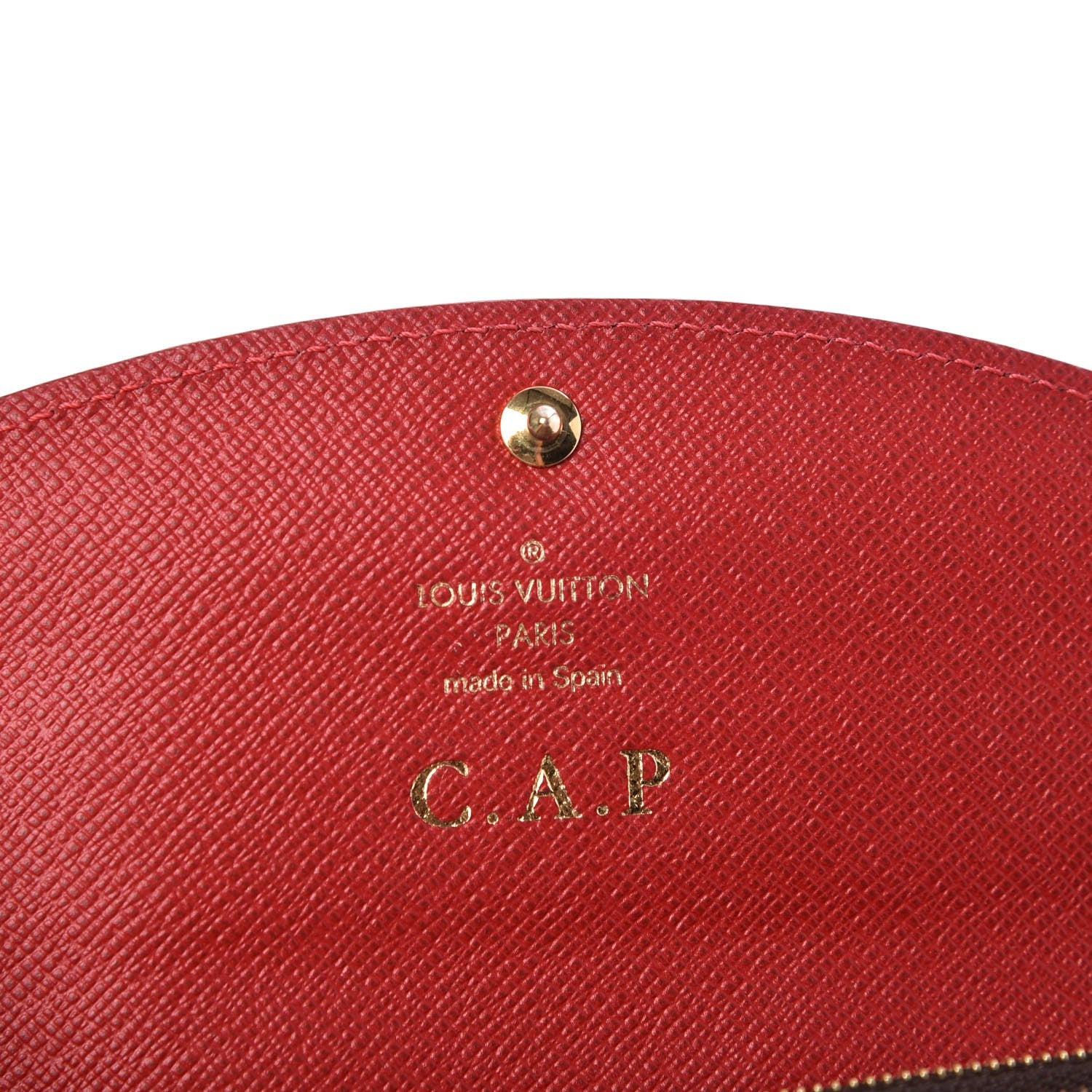 Louis Vuitton Damier Ebene Caissa Wallet Cherry 6 of 8