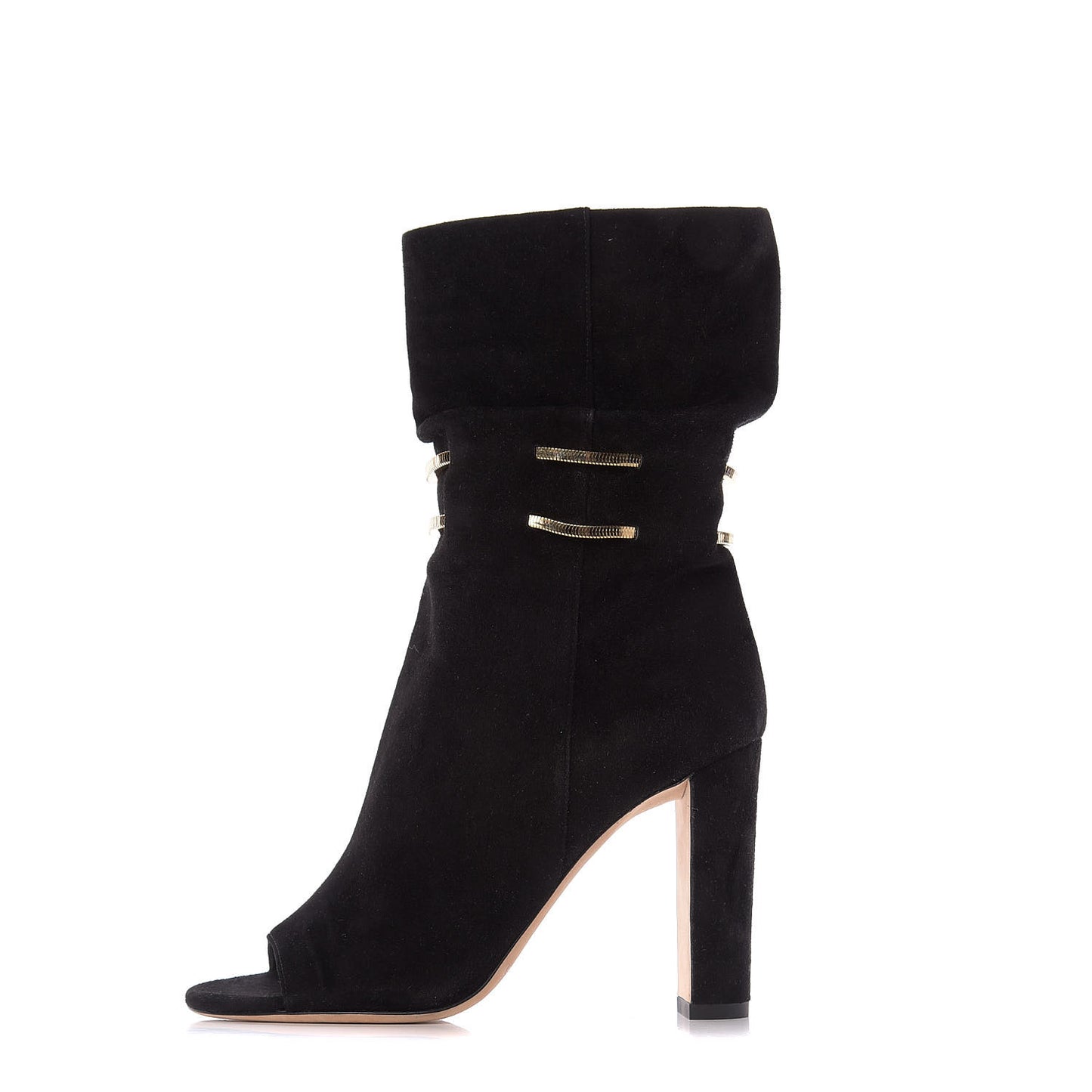 Suede Mysen 100 Open Toe Boots 37.5 Black
