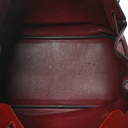Hermes Taurillon Clemence Birkin 35 Rouge Garance 4 of 9