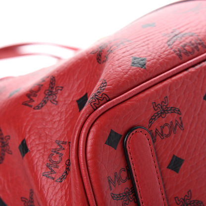 MCM Visetos Medium Liz Reversible Shopper Tote Ruby Red 15 of 19