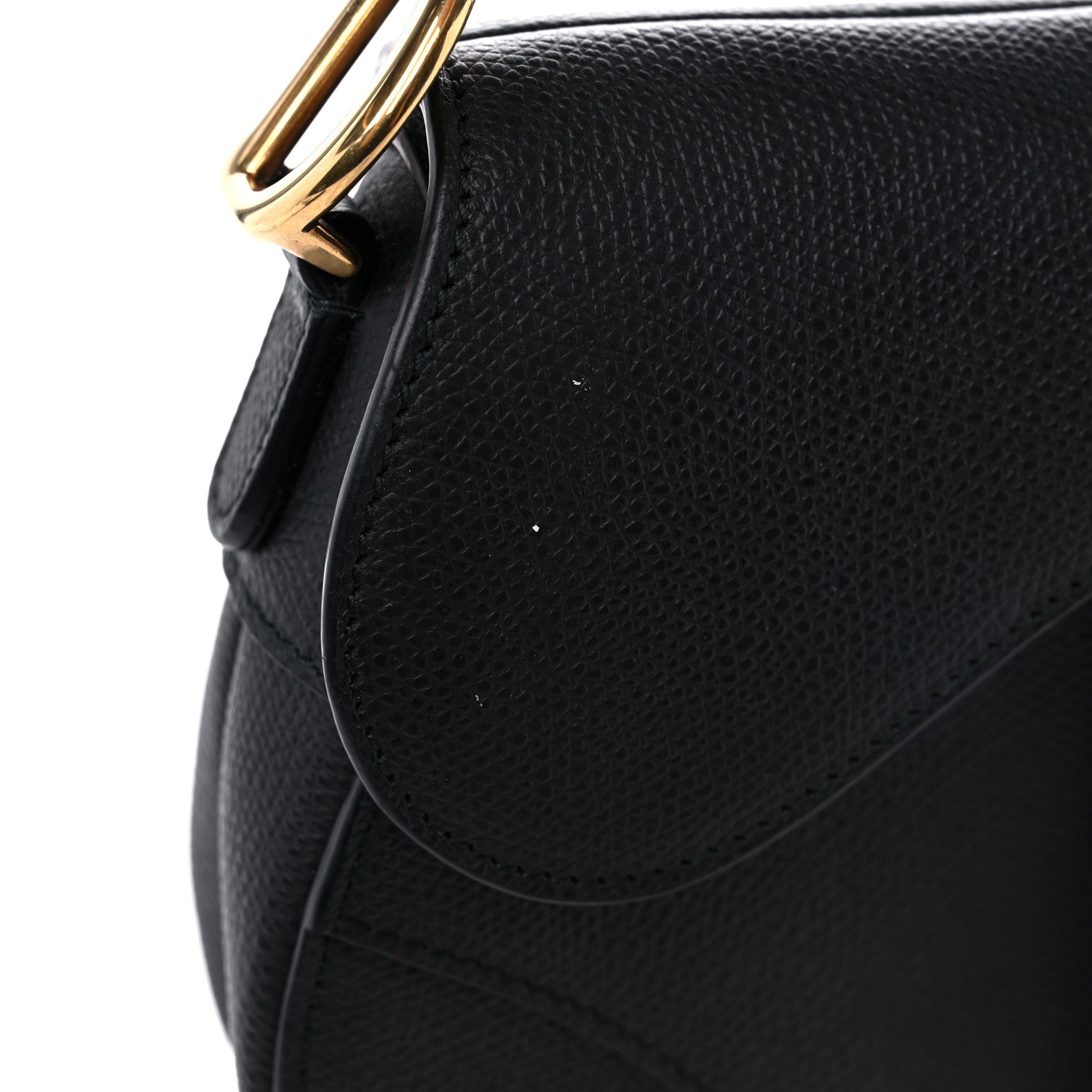 Christian Dior Grained Calfskin Mini Saddle Bag Black 13 of 14
