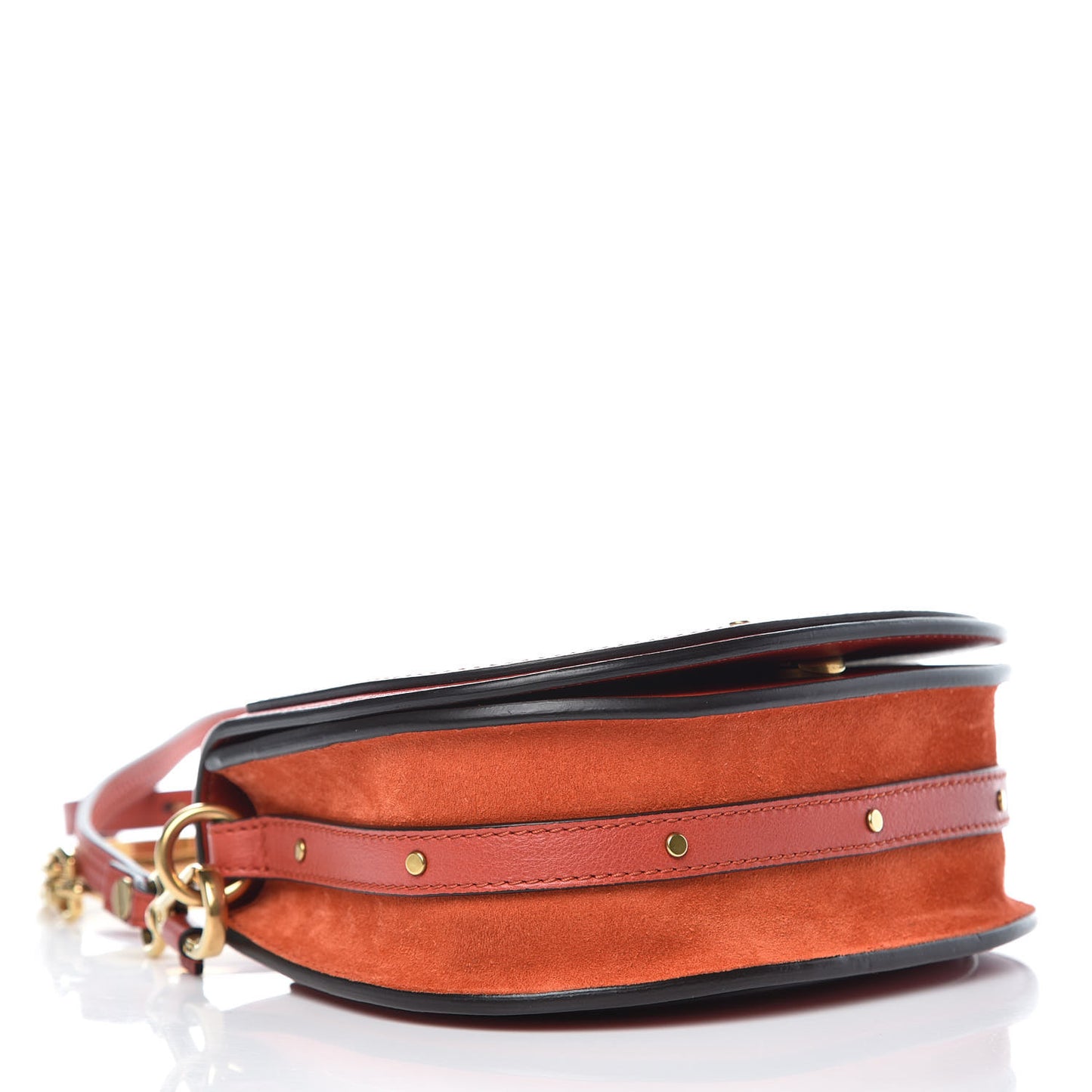 Calfskin Small Nile Bracelet Bag Earthy Red