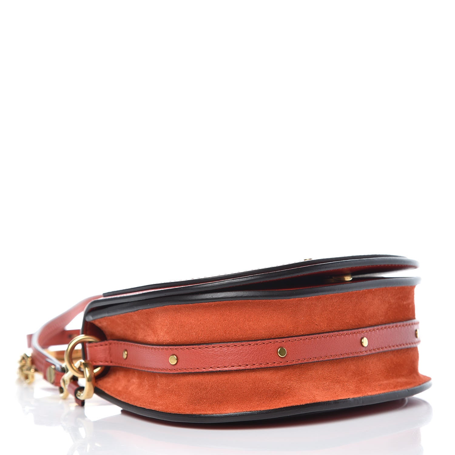 Chloe Calfskin Small Nile Bracelet Bag Earthy Red 4 of 9