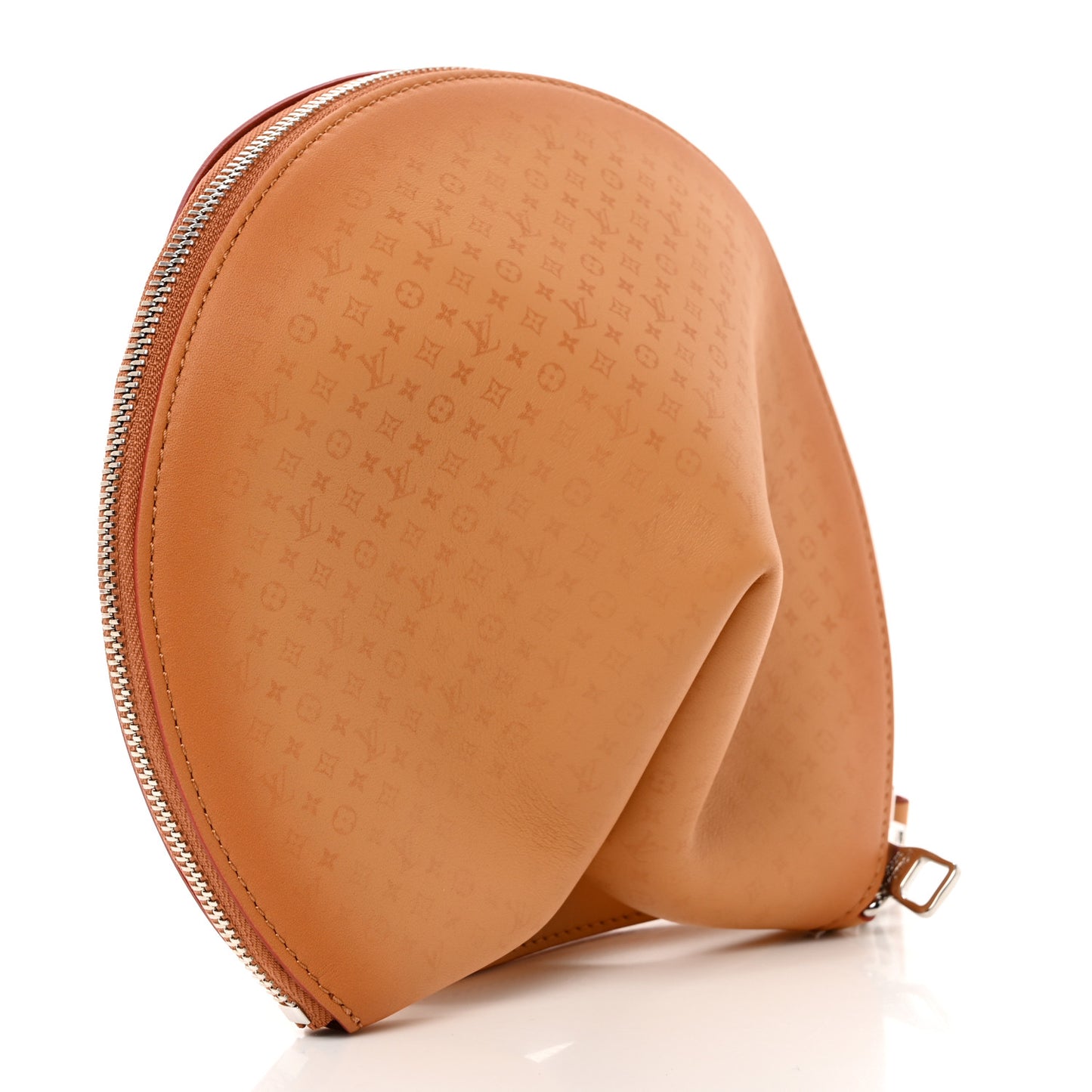 Calfskin Monogram Fortune Cookie Pouch Purple