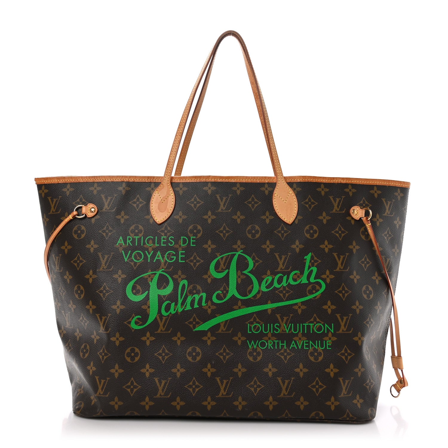 Louis Vuitton Monogram Palm Beach Neverfull GM Green 1 of 10