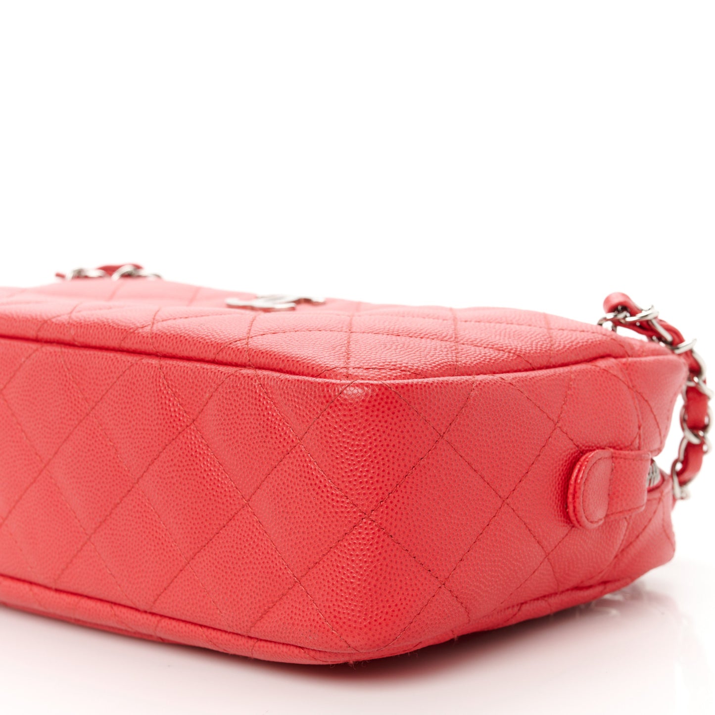 Caviar Quilted Camera Case Dark Pink