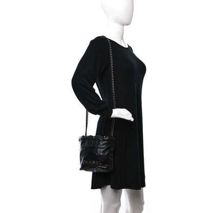 Chanel Shiny Calfskin Quilted Mini Chanel 22 Black 3 of 8
