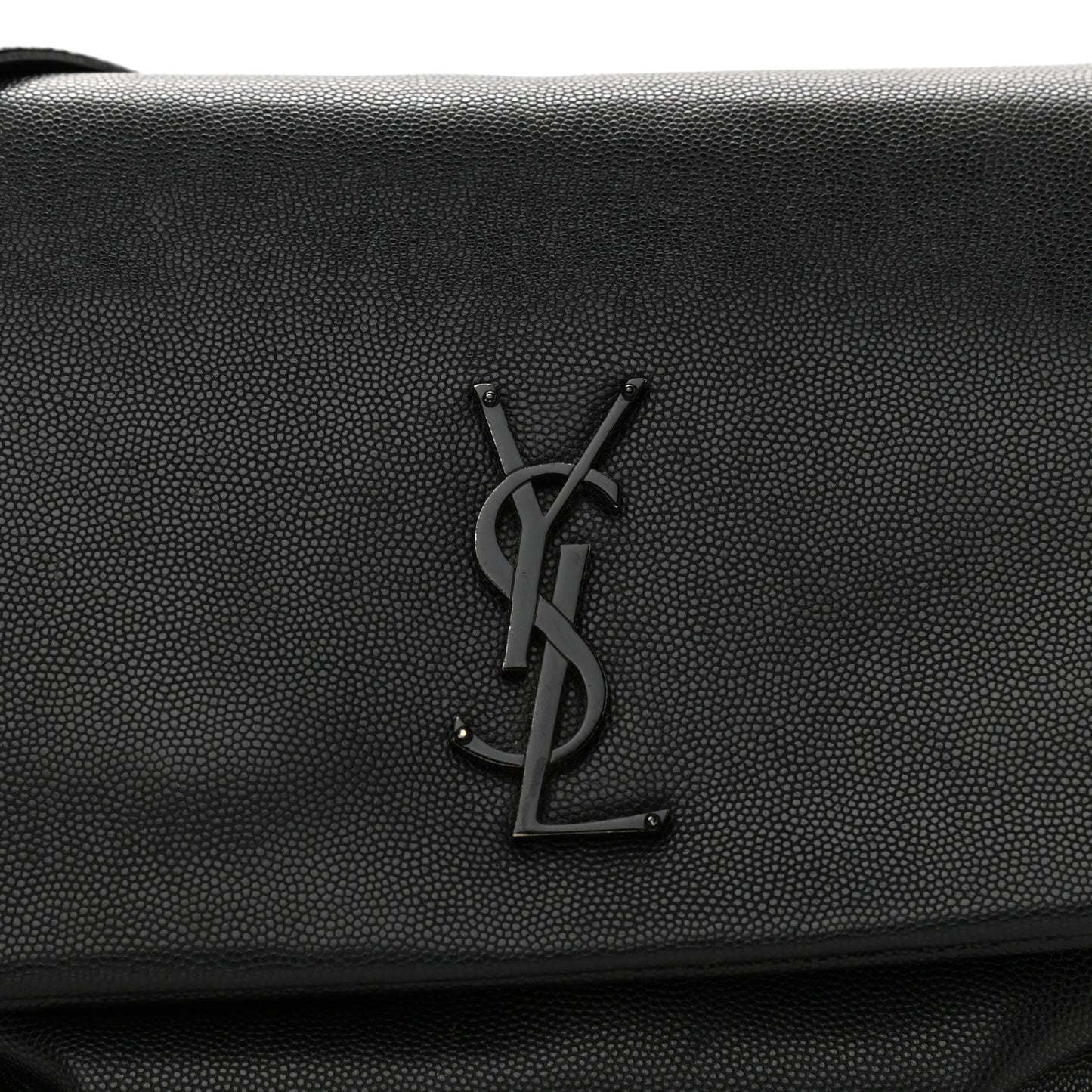 Grain De Poudre Medium West Hollywood Monogram Fold-Over Black
