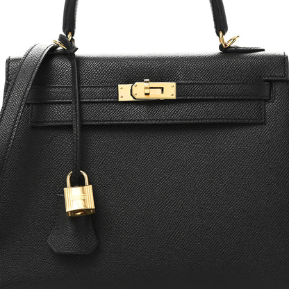 Hermes Epsom Kelly Sellier 25 Black 8 of 11