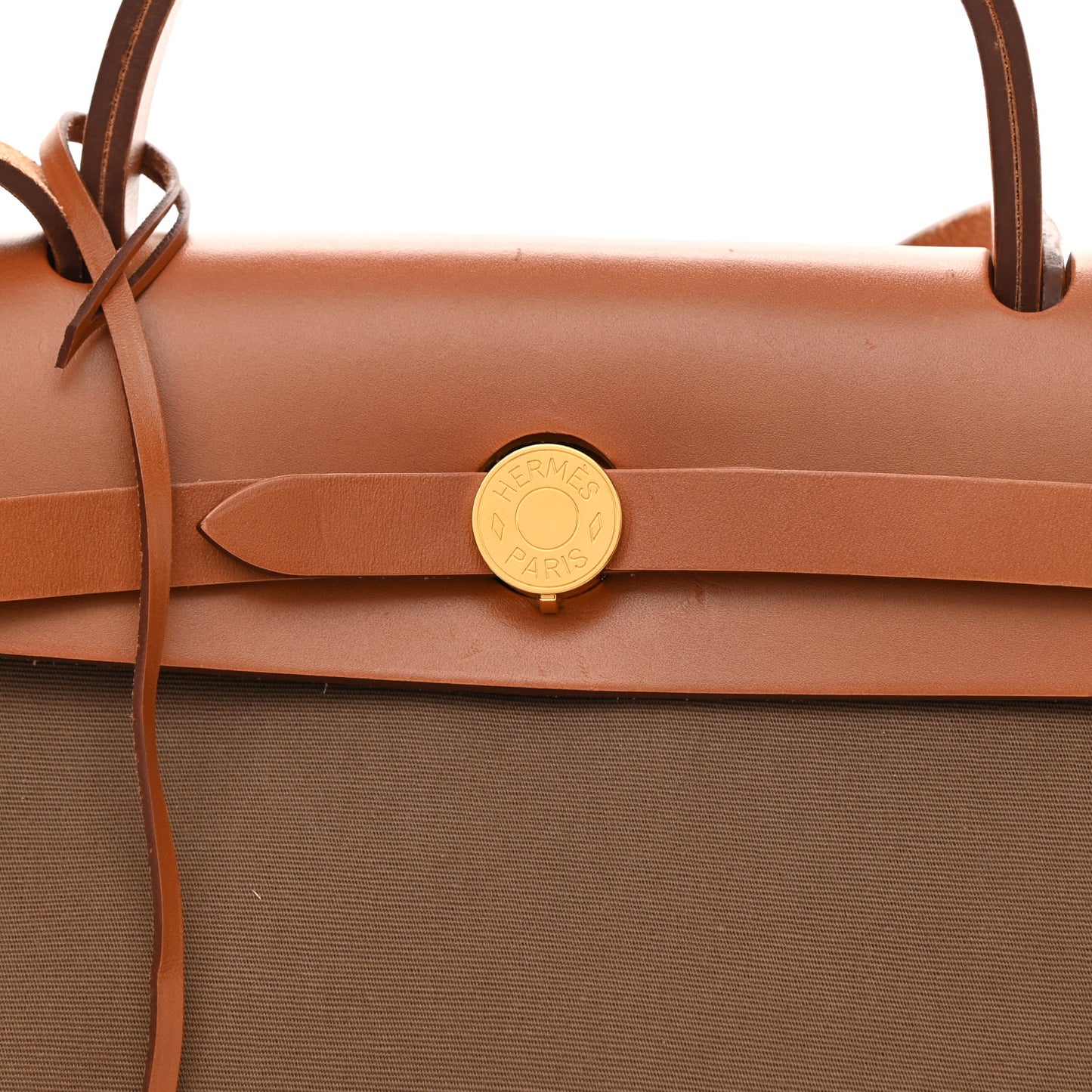 Vache Hunter Toile Herbag Zip 31 PM Etoupe Dune Fauve