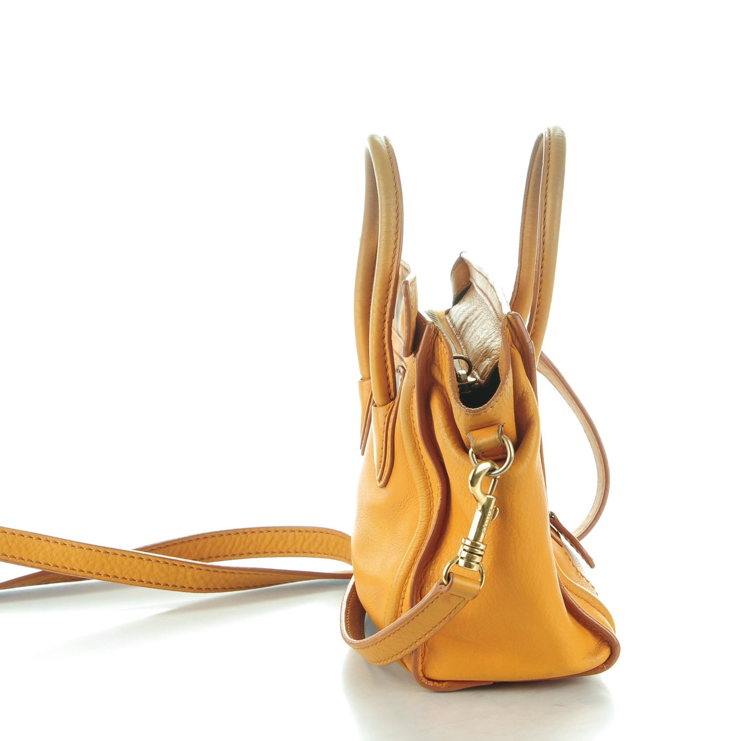 Smooth Calfskin Nano Luggage Dark Yellow