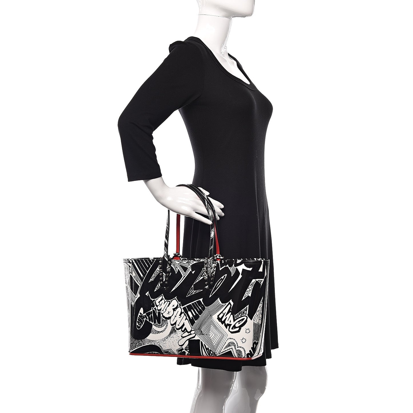 Patent Metro Graf Spikes East West Cabata Tote Black